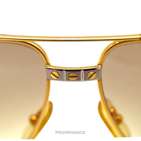 🔴 Cartier Vendome Santos Vintage Sunglasses - Gold Brown - Picture 7 of 13